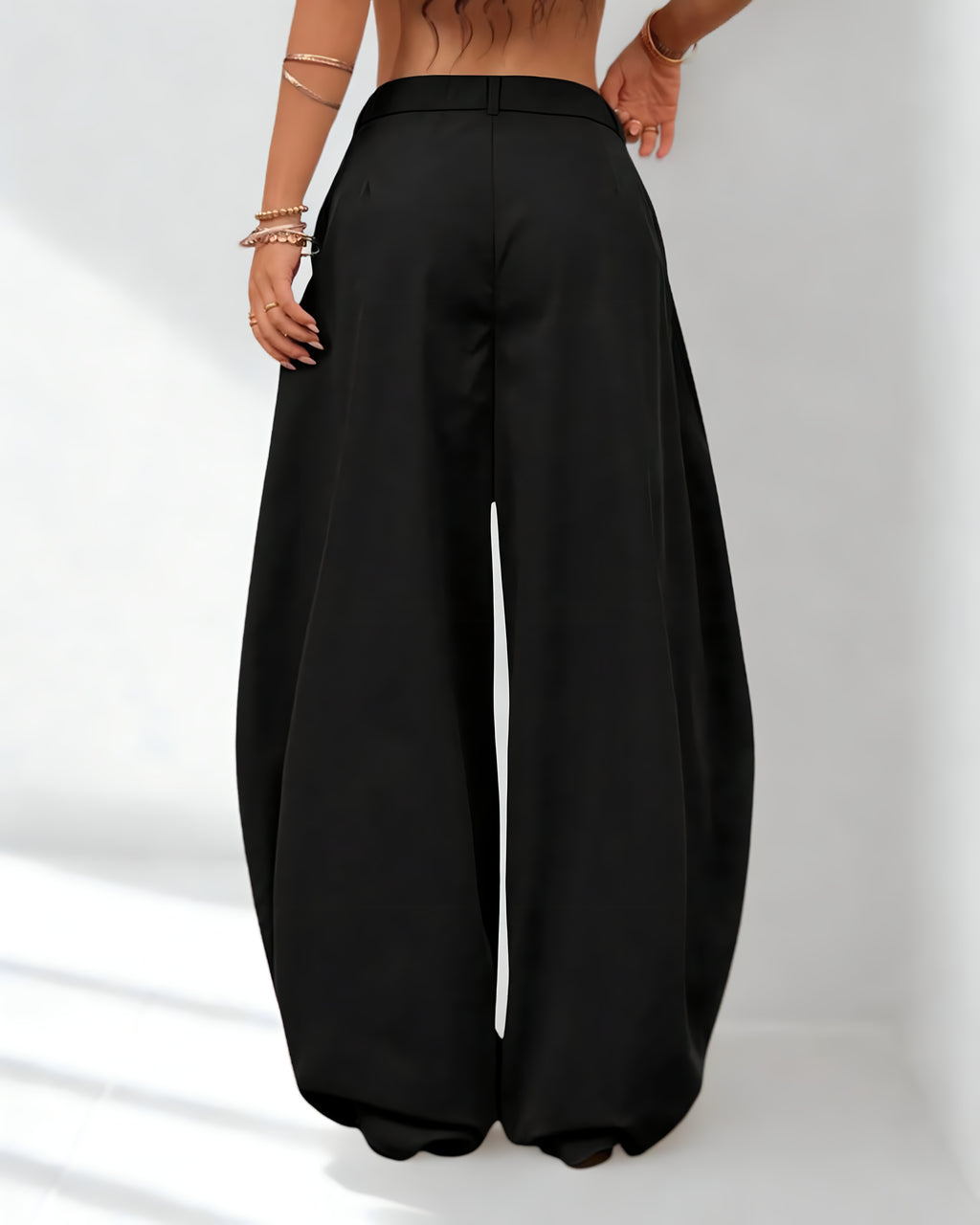 Calça Preta Oversized – Vintage com Estilo Street Descontraído
