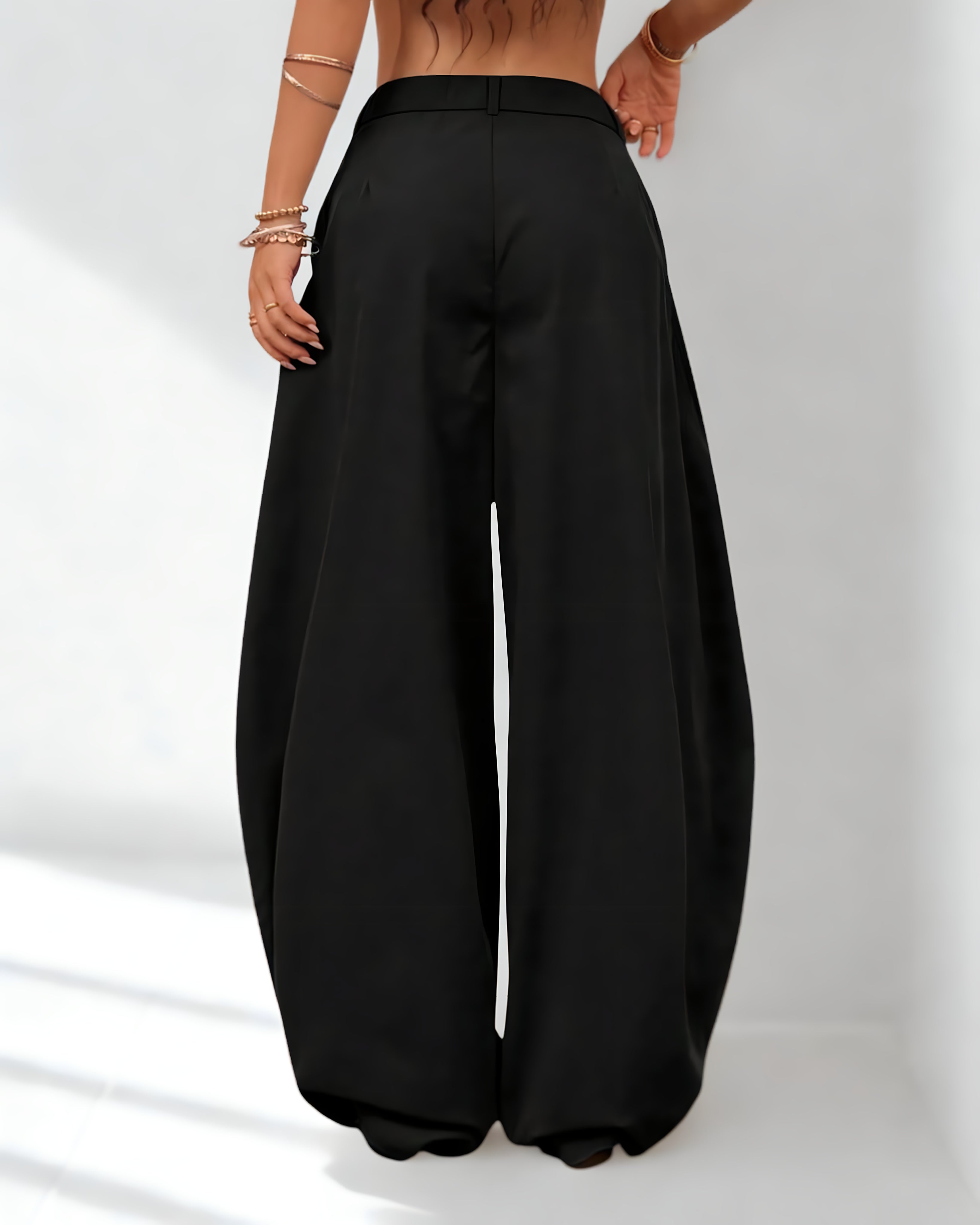 Calça Preta Oversized – Vintage com Estilo Street Descontraído