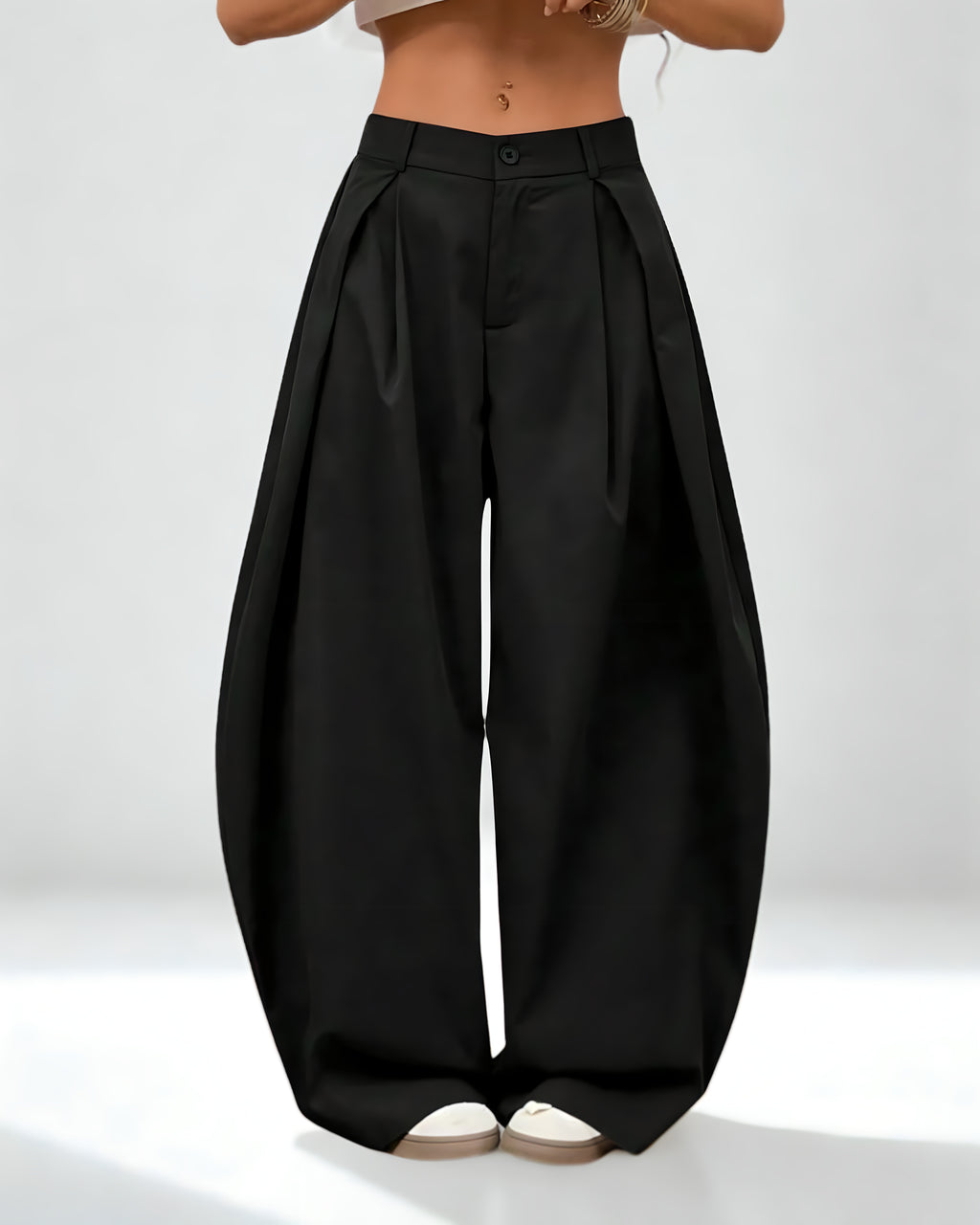 Calça Preta Oversized – Vintage com Estilo Street Descontraído