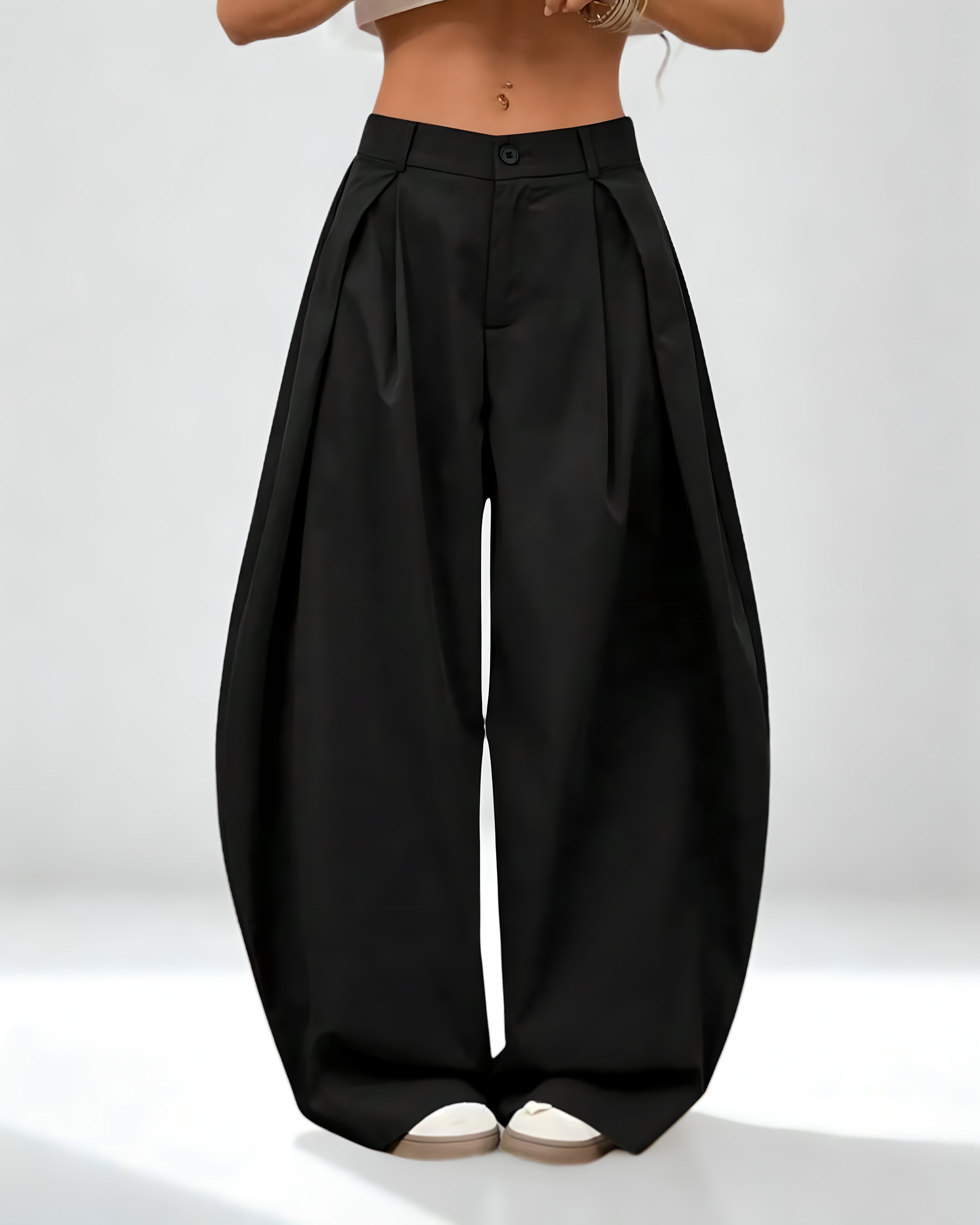 Calça Preta Oversized – Vintage com Estilo Street Descontraído