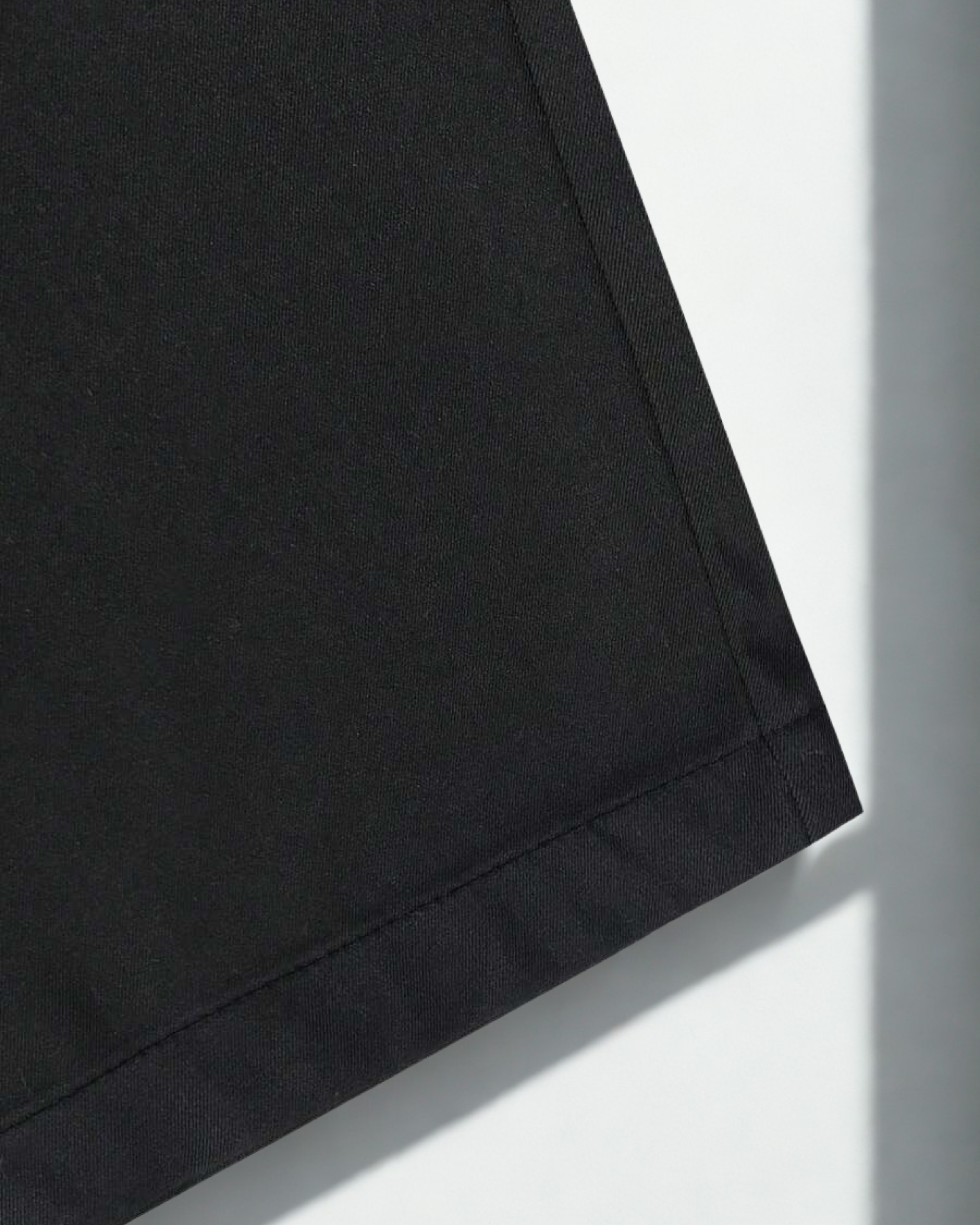 Calça Masculina Preta Wide Leg – Tecido Liso com Cintura Natural e Caimento Relaxado