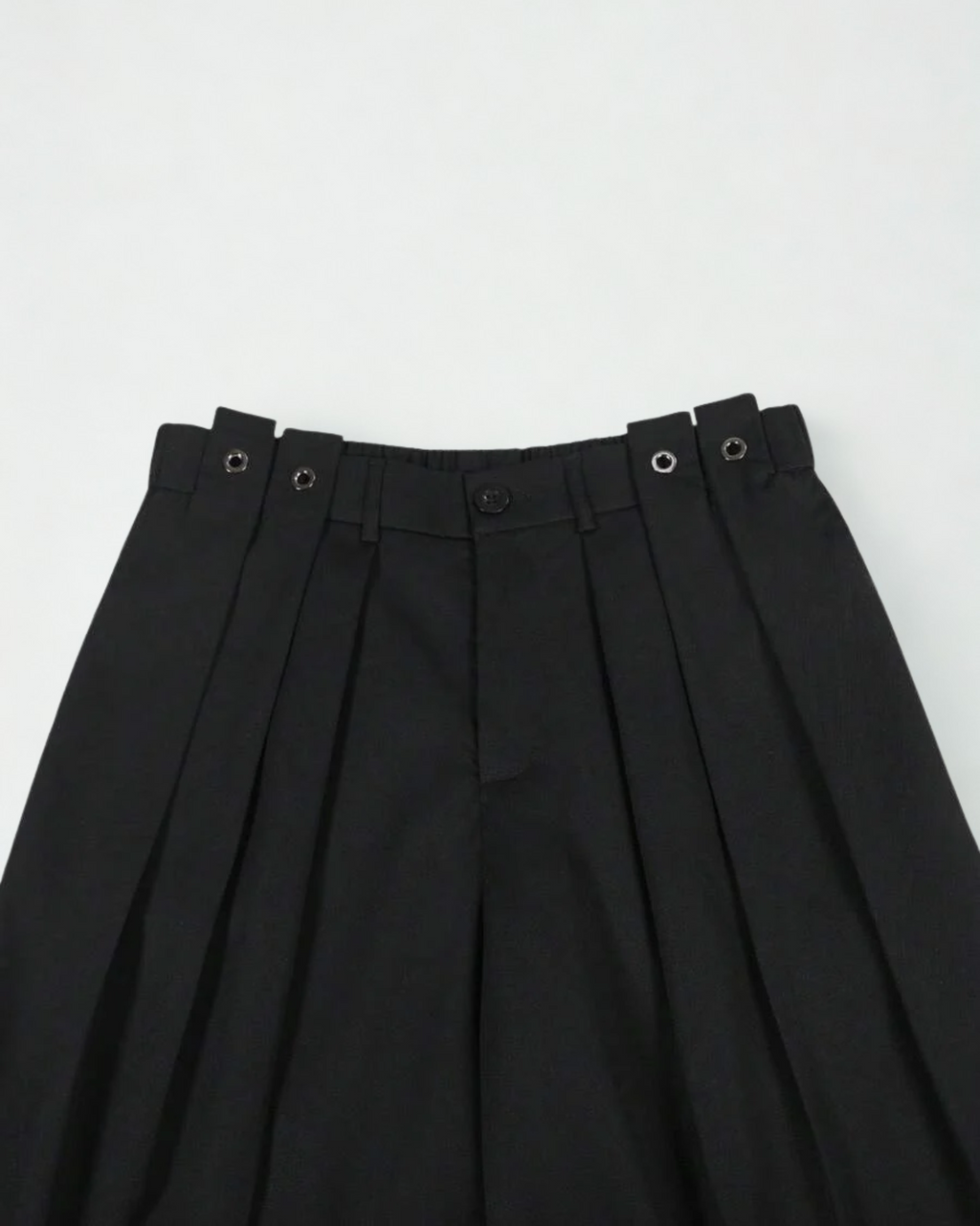 Calça Masculina Preta Plissada – Cintura Alta, Perna Larga e Caimento Oversized