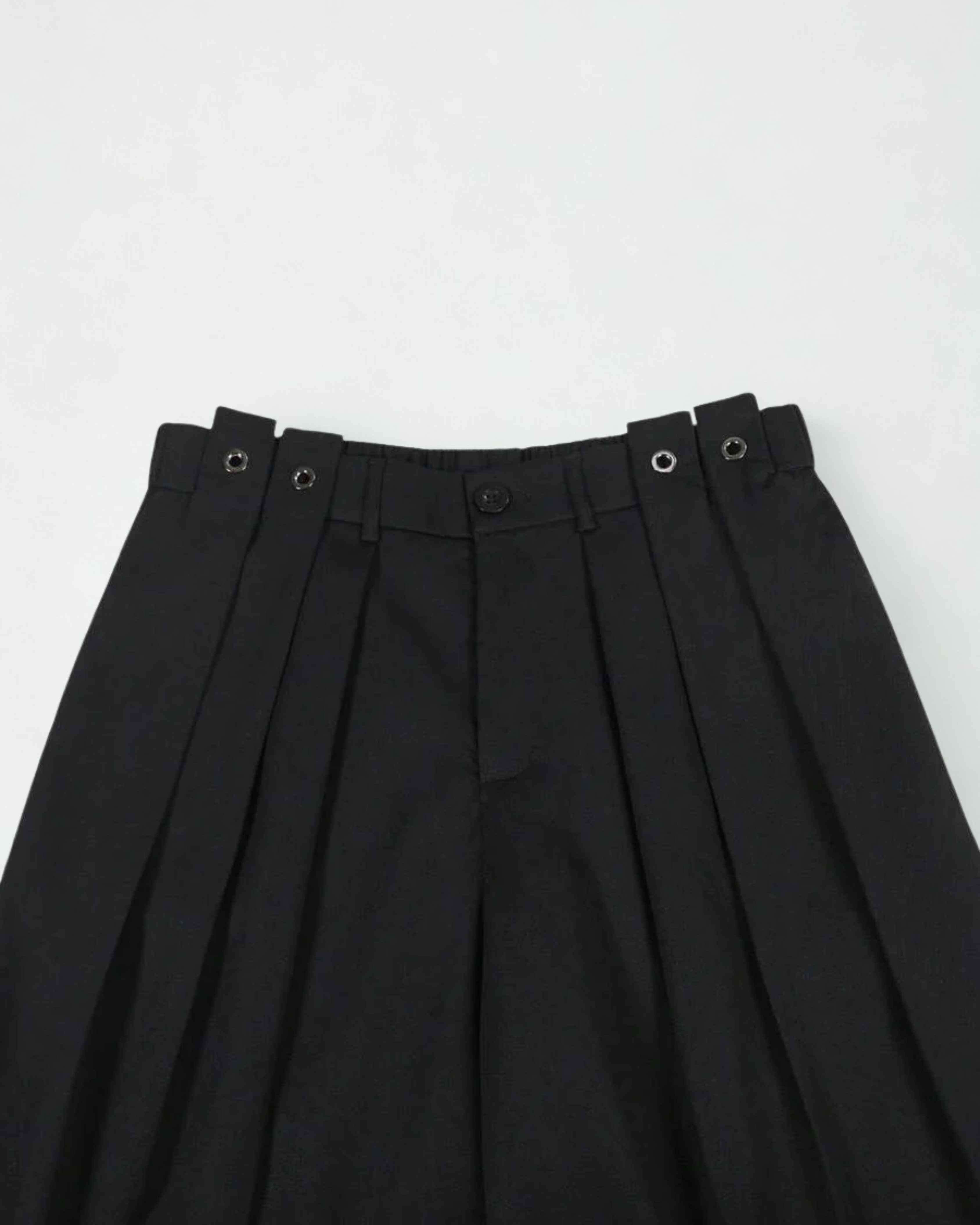 Calça Masculina Preta Plissada – Cintura Alta, Perna Larga e Caimento Oversized
